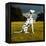 Dalmatian Sitting with Paw Up-Sally Anne Thompson-Framed Premier Image Canvas