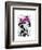 Dalmatian with Purple Bow on Head-Fab Funky-Framed Art Print