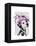 Dalmatian with Purple Fascinator-Fab Funky-Framed Stretched Canvas