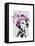 Dalmatian with Purple Fascinator-Fab Funky-Framed Stretched Canvas