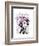 Dalmatian with Purple Fascinator-Fab Funky-Framed Art Print