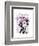 Dalmatian with Purple Fascinator-Fab Funky-Framed Art Print