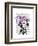 Dalmatian with Purple Fascinator-Fab Funky-Framed Art Print