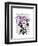 Dalmatian with Purple Fascinator-Fab Funky-Framed Art Print