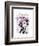 Dalmatian with Purple Fascinator-Fab Funky-Framed Art Print