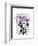 Dalmatian with Purple Fascinator-Fab Funky-Framed Art Print