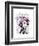 Dalmatian with Purple Fascinator-Fab Funky-Framed Art Print