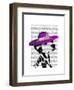 Dalmatian with Purple Wide Brimmed Hat-Fab Funky-Framed Art Print