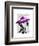 Dalmatian with Purple Wide Brimmed Hat-Fab Funky-Framed Art Print