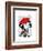 Dalmatian with Red Beret-Fab Funky-Framed Art Print