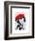 Dalmatian with Red Beret-Fab Funky-Framed Art Print