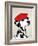 Dalmatian with Red Beret-Fab Funky-Framed Art Print