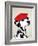 Dalmatian with Red Beret-Fab Funky-Framed Art Print