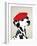 Dalmatian with Red Beret-Fab Funky-Framed Art Print