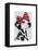 Dalmatian with Red Bow-Fab Funky-Framed Stretched Canvas