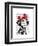 Dalmatian with Red Bow-Fab Funky-Framed Art Print