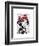 Dalmatian with Red Bow-Fab Funky-Framed Art Print