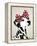 Dalmatian with Red Bow-Fab Funky-Framed Stretched Canvas