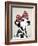 Dalmatian with Red Bow-Fab Funky-Framed Art Print