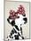 Dalmatian with Red Bow-Fab Funky-Mounted Art Print