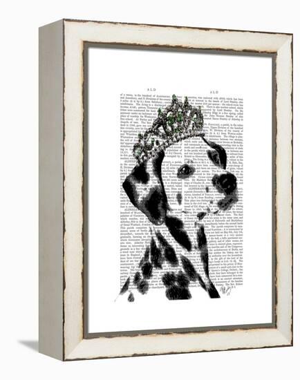 Dalmatian with Tiara-Fab Funky-Framed Stretched Canvas