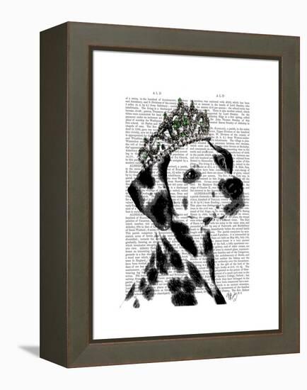 Dalmatian with Tiara-Fab Funky-Framed Stretched Canvas