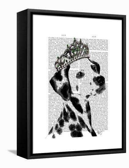 Dalmatian with Tiara-Fab Funky-Framed Stretched Canvas