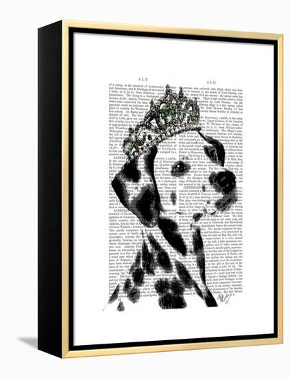 Dalmatian with Tiara-Fab Funky-Framed Stretched Canvas