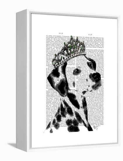 Dalmatian with Tiara-Fab Funky-Framed Stretched Canvas