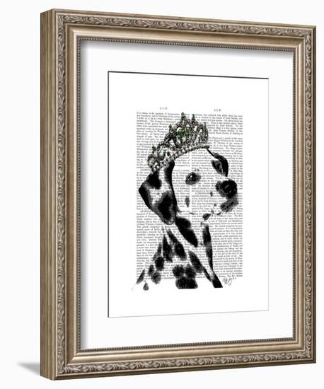 Dalmatian with Tiara-Fab Funky-Framed Art Print