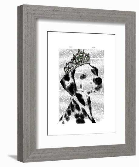 Dalmatian with Tiara-Fab Funky-Framed Art Print