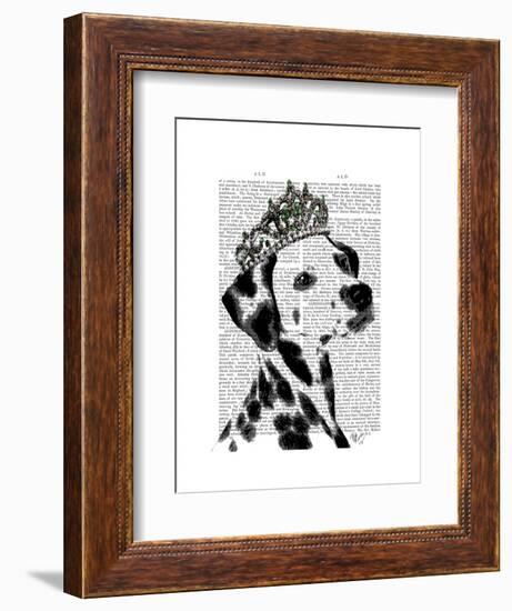 Dalmatian with Tiara-Fab Funky-Framed Art Print