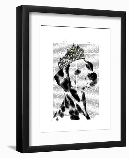 Dalmatian with Tiara-Fab Funky-Framed Art Print