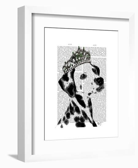 Dalmatian with Tiara-Fab Funky-Framed Art Print