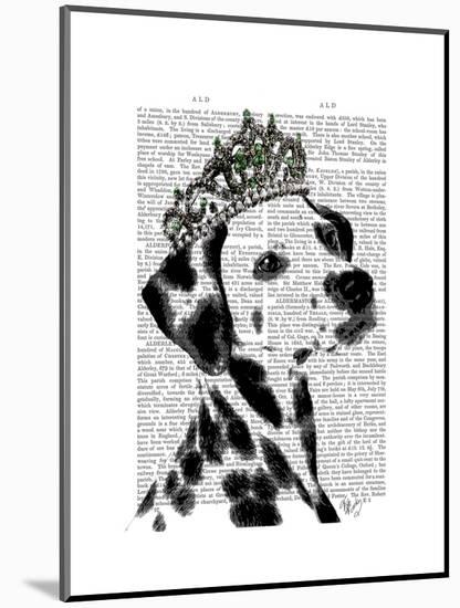 Dalmatian with Tiara-Fab Funky-Mounted Art Print