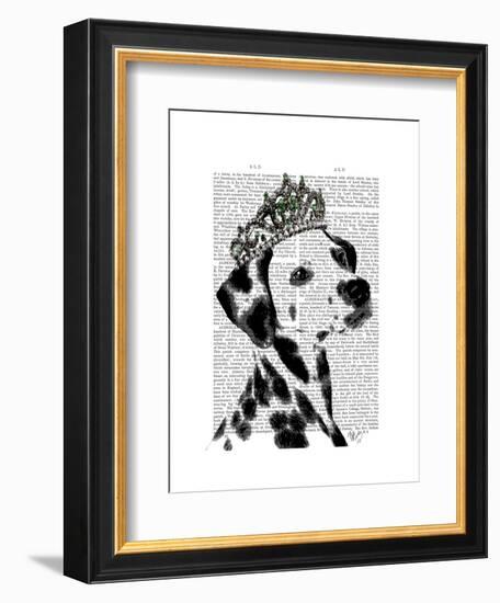Dalmatian with Tiara-Fab Funky-Framed Art Print
