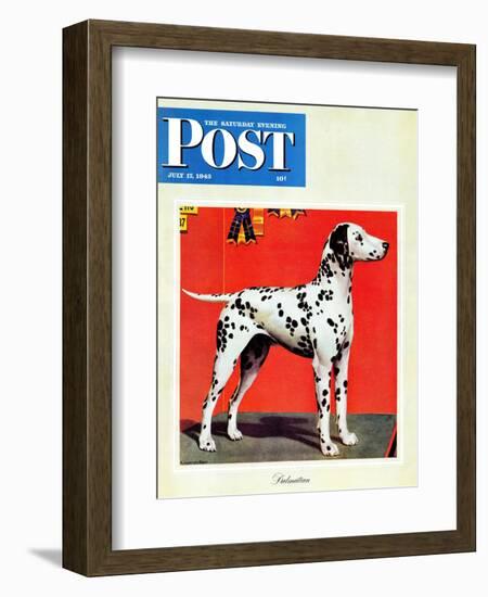 "Dalmatians," Saturday Evening Post Cover, July 17, 1943-Rutherford Boyd-Framed Giclee Print