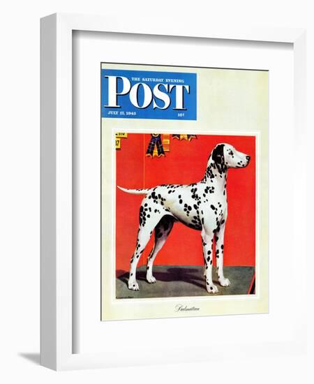 "Dalmatians," Saturday Evening Post Cover, July 17, 1943-Rutherford Boyd-Framed Giclee Print