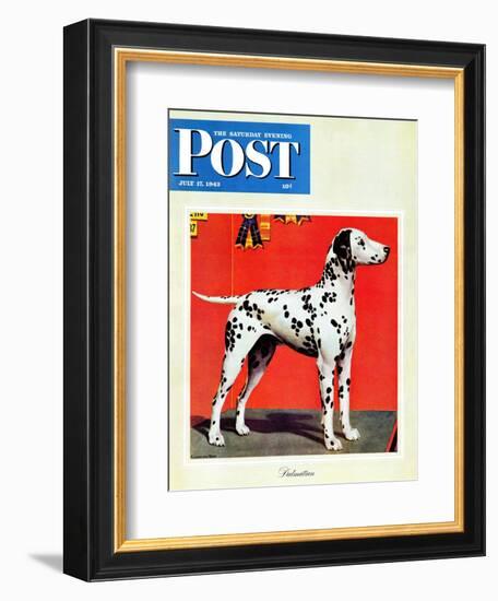 "Dalmatians," Saturday Evening Post Cover, July 17, 1943-Rutherford Boyd-Framed Giclee Print