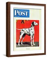 "Dalmatians," Saturday Evening Post Cover, July 17, 1943-Rutherford Boyd-Framed Giclee Print