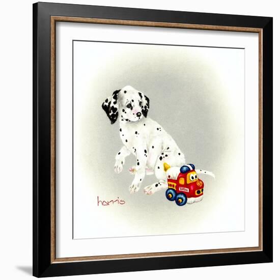 Dalmation 1 - Puppy Truck-Peggy Harris-Framed Giclee Print