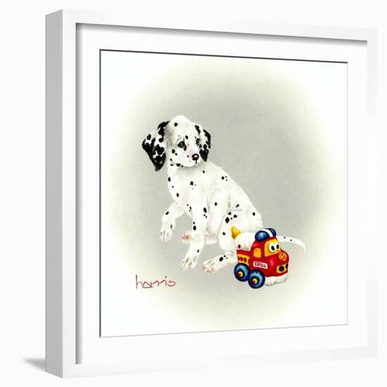 Dalmation 1 - Puppy Truck-Peggy Harris-Framed Giclee Print