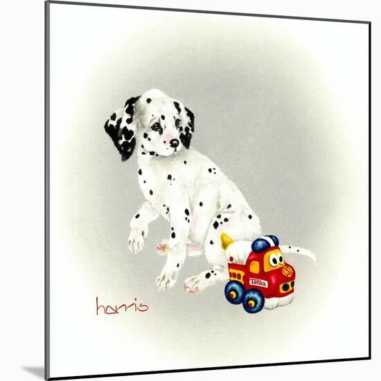 Dalmation 1 - Puppy Truck-Peggy Harris-Mounted Giclee Print