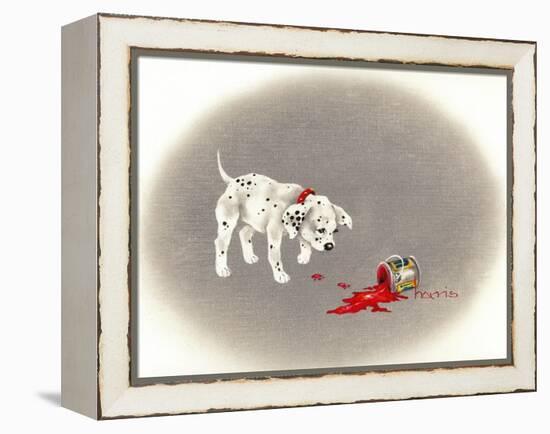 Dalmation 6- Caught Red Pawed-Peggy Harris-Framed Premier Image Canvas