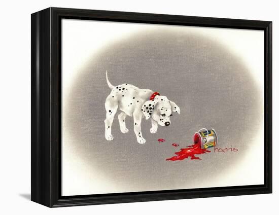 Dalmation 6- Caught Red Pawed-Peggy Harris-Framed Premier Image Canvas