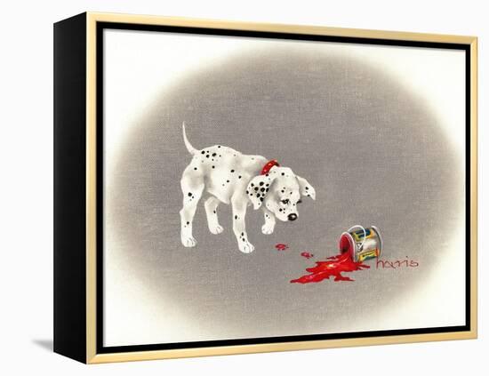 Dalmation 6- Caught Red Pawed-Peggy Harris-Framed Premier Image Canvas