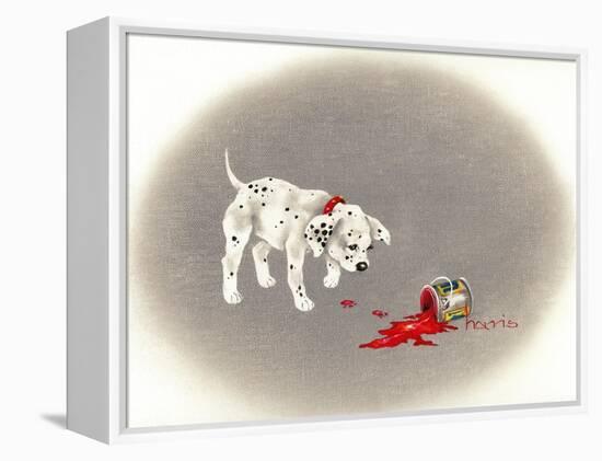 Dalmation 6- Caught Red Pawed-Peggy Harris-Framed Premier Image Canvas