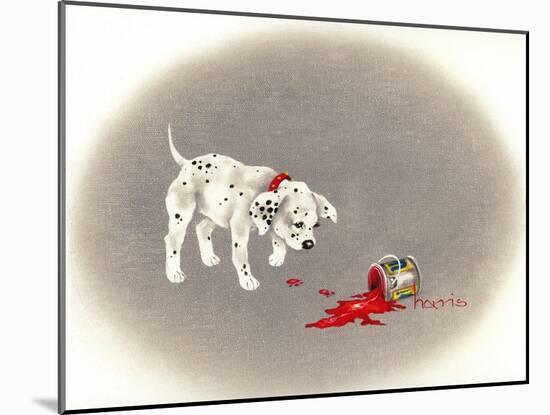 Dalmation 6- Caught Red Pawed-Peggy Harris-Mounted Giclee Print