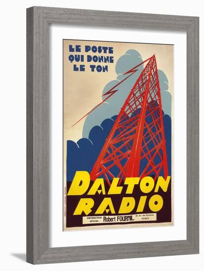 Dalton Radio French Poster-null-Framed Giclee Print