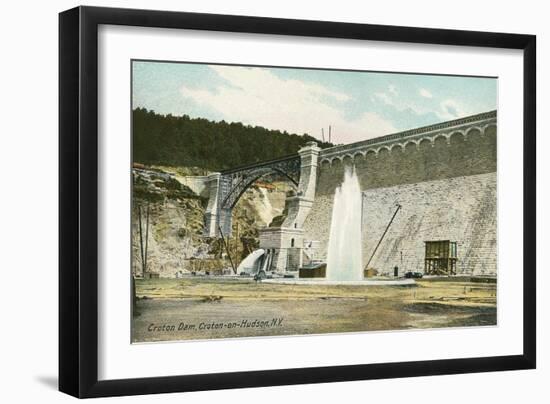 Dam, Croton on Hudson-null-Framed Art Print
